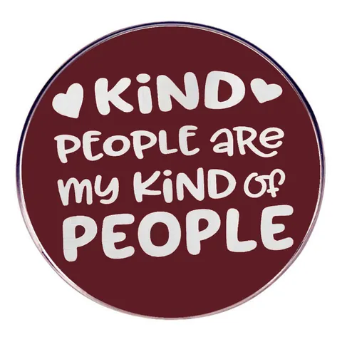 Runde Legierung Emaille Brosche Pin Kind People Are My Kind Of People Slogan Abzeichen Für Kleidung Rucksack Zubehör