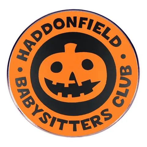 Horror Movie Theme Babysitters Club Halloween Brooch Pin Alloy Pumpkin Jack-O-Lantern Badge For Party Costume Accessories