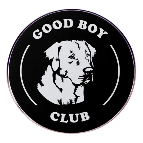 Distintivo Rotondo in Lega Good Boy Club Spilla in Metallo Creativa Ritratto di Cane per Zaino Accessori per Abbigliamento Regalo