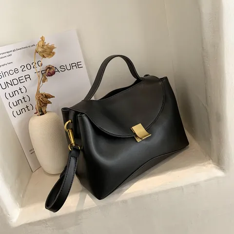 Mode PU Leder Quadratische Umhängetasche Für Damen Große Kapazität Schloss Handtasche Vielseitige Crossbody Tasche Alltag