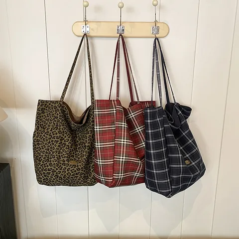 Damen Retro Leopardenmuster Karo Große Kapazität Tragetasche Mode Achselhöhle Umhängetasche Für Den Täglichen Weg Zur Arbeit Einkaufen Modische Reise Handtasche