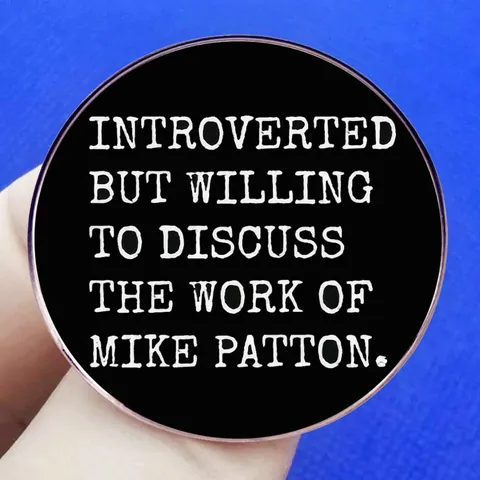 Round Alloy Enamel Pin Introverted Discuss Work Slogan Brooch Badge For Clothing Bags Backpacks Accessories Music Lovers Gift