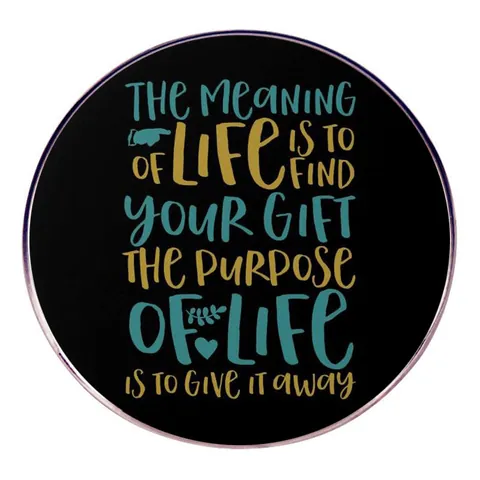 Sinn Des Lebens Inspirierende Zitate Legierung Runde Brosche Anstecknadel Find Your Gift Metall Abzeichen Für Kleidung Rucksack Schmuck