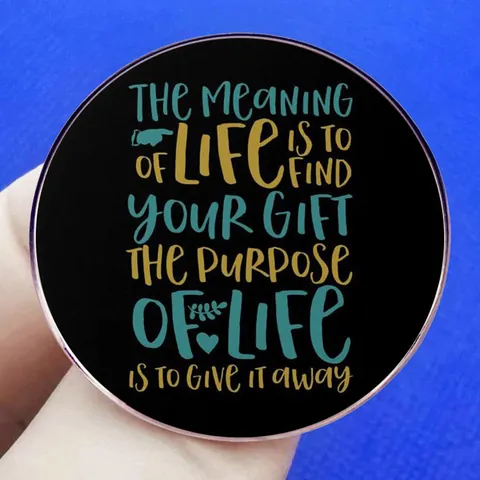 Sinn Des Lebens Inspirierende Zitate Legierung Runde Brosche Anstecknadel Find Your Gift Metall Abzeichen Für Kleidung Rucksack Schmuck