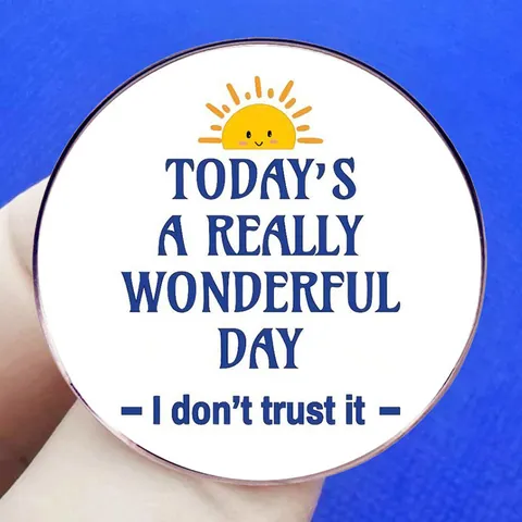 Divertente Spilla Oggi È Una Giornata Meravigliosa Motivo Sole Tonda Lega Pin Per Zaino Abbigliamento Gioielli Regalo