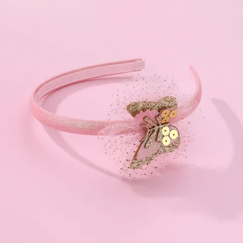 Serre-Tête Papillon Rose Pour Enfants Avec Paillettes Et Maille Accessoires Cheveux Princesse Pour Fête Anniversaire Filles