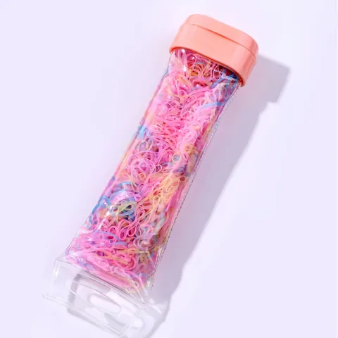 Coleteros Elásticos de Colores para Niños Gomas de Pelo Color Macarrón Dulce Lindo Tocado para Bebé en Tubo de Pasta de Dientes Accesorios para el Pelo