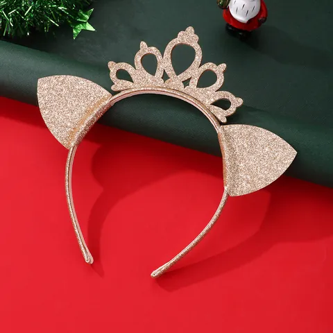 Kinderen Glitter Kattenoren Kroon Haarband Feestelijke Party Haaraccessoires Voor Meisjes Kerstmis Halloween Viering Decoratie