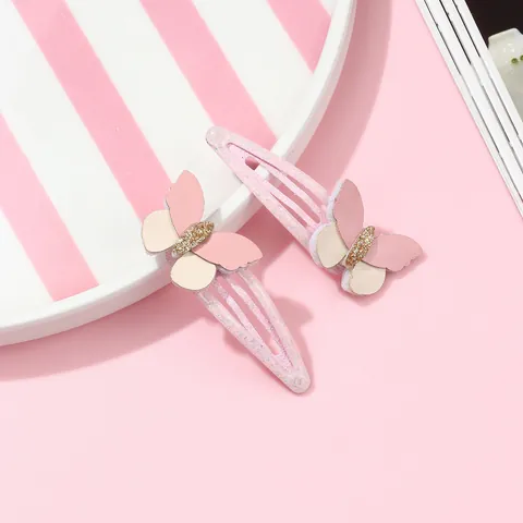 Kinder Schmetterling Haarspangen Süße Glitzer Leder BB Clips Süße Pony Seiten Clips Haarschmuck Für Mädchen