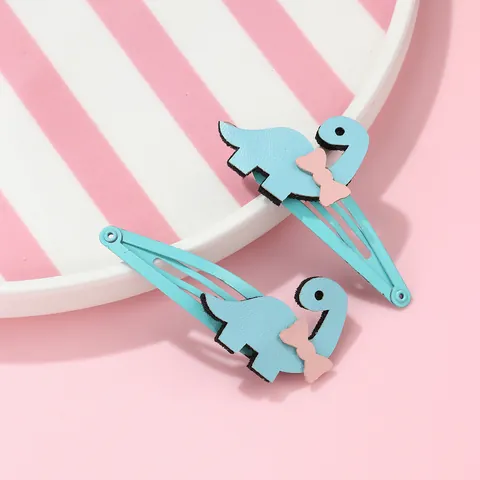 Mollette per Capelli a Forma di Dinosauro per Bambini in Pelle Artificiale Clip BB Fermagli Animali Dolci Accessori Quotidiani