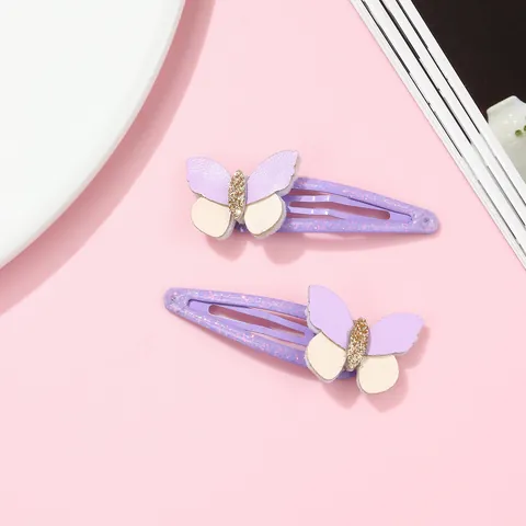Kinder Schmetterling Haarspangen Süße Glitzer Leder BB Clips Süße Pony Seiten Clips Haarschmuck Für Mädchen