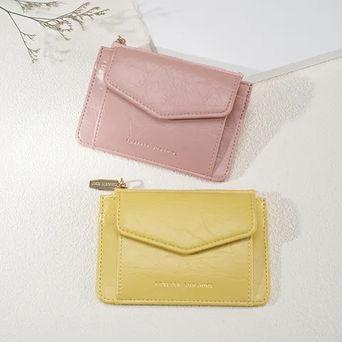 Mini Süße Damen PU Leder Münzbörse Multifunktionale Kartenhalter Mit Reißverschluss Umschlagklappe Forever Sunshine Wallet