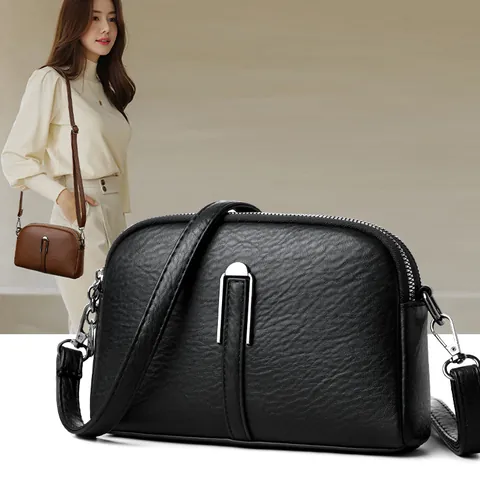 Damen Litschikorn PU Leder Muscheltasche Trendy Einfache Schulter Umhängetasche Mit Metalldekoration Verstellbarer Riemen