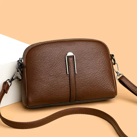 Damen Litschikorn PU Leder Muscheltasche Trendy Einfache Schulter Umhängetasche Mit Metalldekoration Verstellbarer Riemen