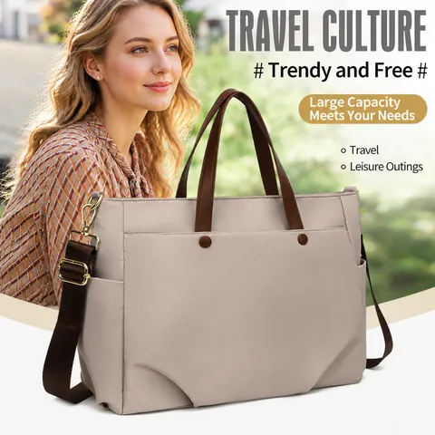 Women Laptop Bag Large Capacity Shoulder Tote Briefcase Oxford Cloth Travel Business Commuter Handbag Fits Notebook