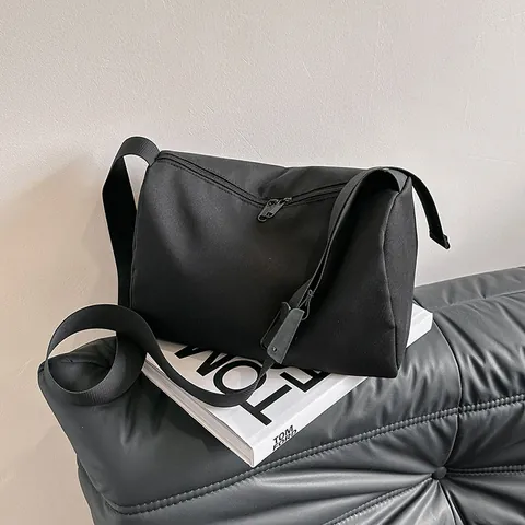 Large Capacity Women Oxford Cloth Shoulder Bag Minimalist Commuting Crossbody Tote Bag With Adjustable Wide Strap Casual Fashion