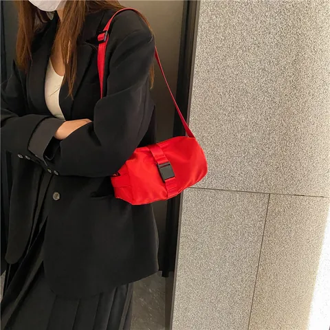 Dames Oxford Doek Crossbody Tas Effen Kleur Casual Schoudertas Sport Gym Tas Street Style Woon-werkverkeer Handtas Voor Dagelijks