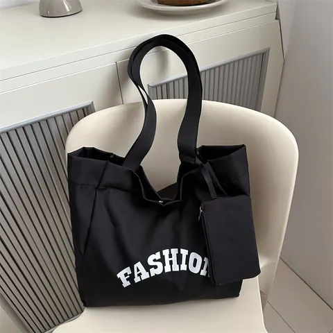 Sac Fourre-tout de Mode pour Femmes Grande Capacité en Tissu Oxford Sac à Bandoulière Avec Sous-sac Simple Décontracté pour l'école