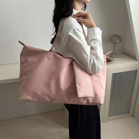 Damen Nylon Tote Tasche Mit Großer Kapazität Und Kleinem Beutel Leichte Wasserdichte Reisetasche Für Fitness Pendeln Casual Handtasche