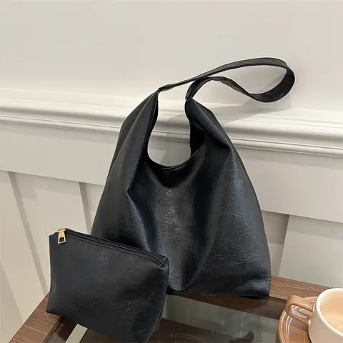 Damen Casual Große Kapazität PU Leder Plissiert Tragetasche Und Beutel Retro Pendler Hobo Einzel Schultertasche Für Alltag