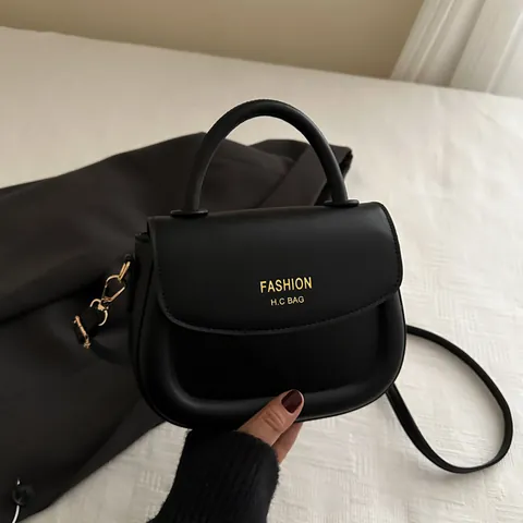 Dames Trendy PU Leren Handtas Mode Letterprint Kleine Vierkante Schoudertas Crossbody Tas Met Enkele Riem Voor Dagelijks Gebruik
