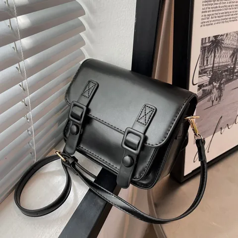 Dames Retro PU Leer Crossbody Kleine Vierkante Tas Mode Veelzijdige Schouder Cambridge Tas Effen Kleur Stiksels