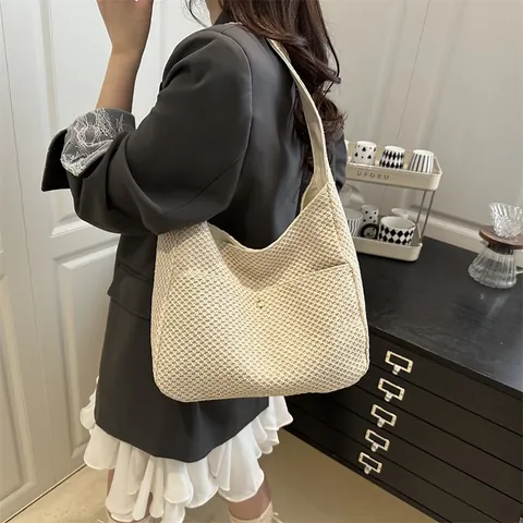 Damen Stroh Geflochten Tote Tasche Mode Große Kapazität Schulter Hobo Tasche Sommer Strand Urlaub Reisen Handtasche Magnet