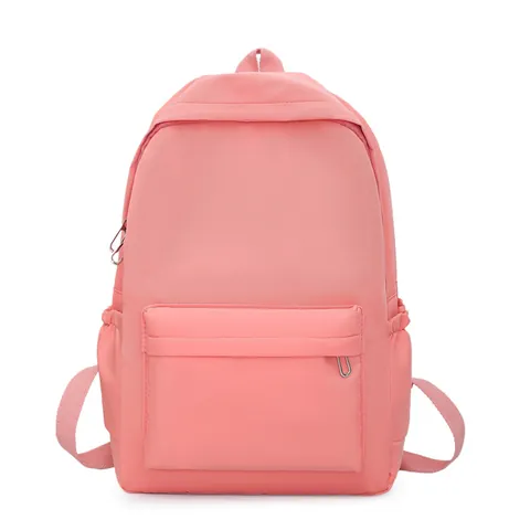Damen Minimalistischer Nylon Rucksack Große Kapazität Einfarbig Schultasche Reisetasche Mit Laptopfach Für Studenten