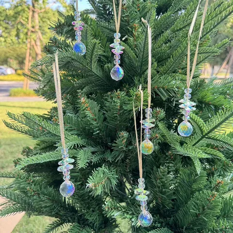 Acchiappasole in Cristallo Pendente Decorazioni Natalizie Per Finestra Casa Giardino Sfera di Vetro Ciondoli Albero Festivo