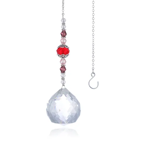 Faceted Crystal Ball Suncatcher Prism Hanging Pendant Rainbow Maker Ornament For Home Garden Window Wedding Christmas Decoration
