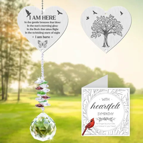 Atrapasol de Corazón de Cristal Acero Inoxidable Regalo de Simpatía Creador de Arcoíris Adorno Colgante Decoración de Ventana