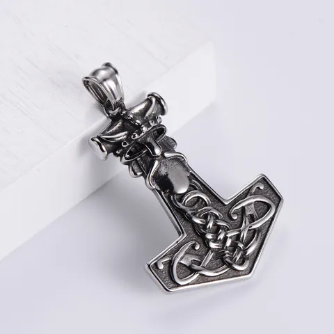 Μενταγιόν Σφυρί Του Θορ Mjolnir Βίκινγκ Κολιέ Από Ανοξείδωτο Ατσάλι 304 Ρετρό Κέλτικος Κόμβος Κοσμήματα Για Άνδρες