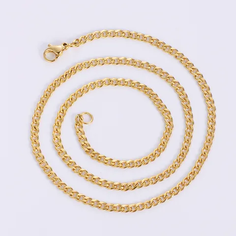 Collana a Catena NK in Acciaio Inossidabile per Uomo Donna Hip Hop Punk Classica Catena Cuban Link Oro Argento Gioielli Accessori