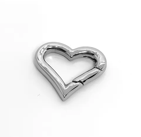 Stainless Steel Heart Oval Egg Shape Spring Buckle Jewelry Connector Clasp For DIY Bag Keychain Accessories Polished Hook