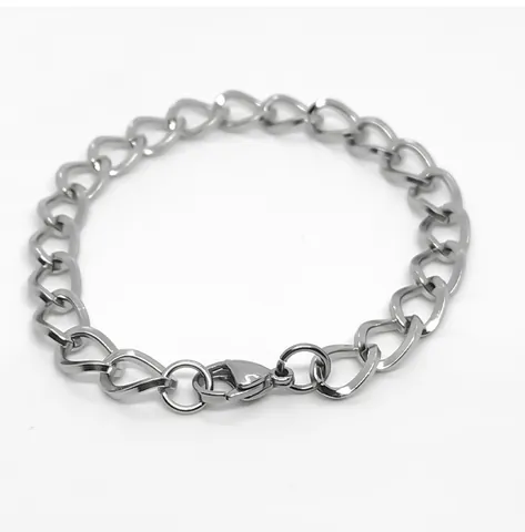 Collana Bracciale Catena Maglia Cubana in Acciaio Inossidabile per Uomo Donna Gioielli Hip Hop Punk Streetwear Oro Argento