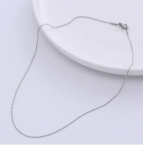 Minimalist Stainless Steel Thin Chain Necklace Gold Silver Plated Clavicle Link Necklace For Men Women Fashion Jewelry