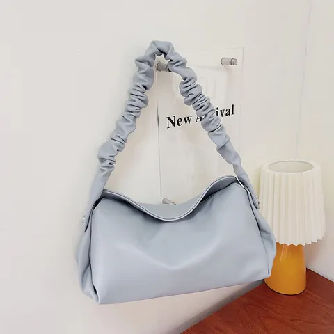 Borsa A Spalla In Pelle PU Da Donna Con Manico Arricciato Forma Di Nuvola Tracolla Cinghia Rimovibile Borsa Moda Casual