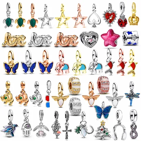 Cartoon Dier Hart Ster Charms Voor Armband Ketting Sieraden Maken DIY Metalen Emaille Zirconia Kralen Hanger Accessoires