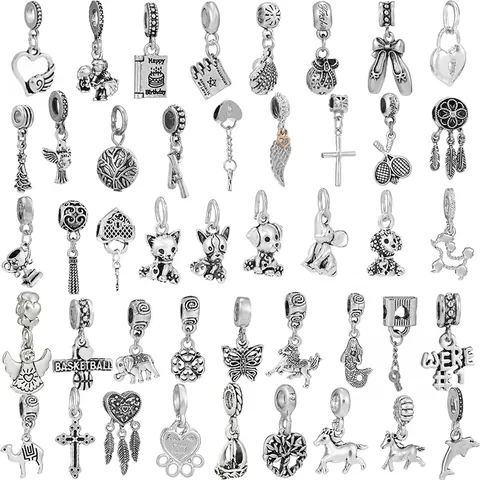 Alloy Animal Paw Heart Travel Theme DIY Charms Pendant For Bracelet Necklace Making Women Jewelry Accessories