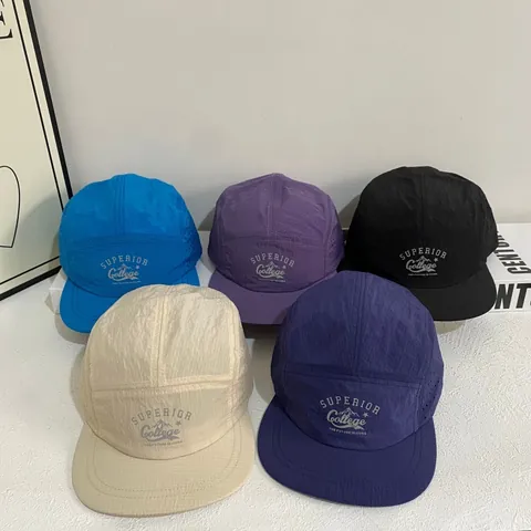 Cappello Camper a 5 Pannelli con Ricamo Lettere Superior College Asciugatura Rapida Traspirante Leggero da Baseball