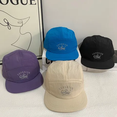 Cappello Camper a 5 Pannelli con Ricamo Lettere Superior College Asciugatura Rapida Traspirante Leggero da Baseball