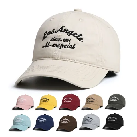 Gorra de Béisbol Vintage de Algodón Puro Bordado Los Angeles 1991 para Hombre Mujer Casual Exterior Protección Solar Ajustable