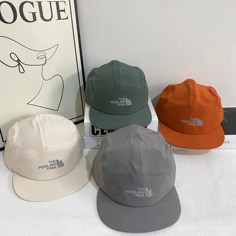 Outdoor 5 Panel Camper Hat Ripstop Quick Dry Baseball Cap Mountain Logo Adjustable Sun Protection Sport Hat For Men Women