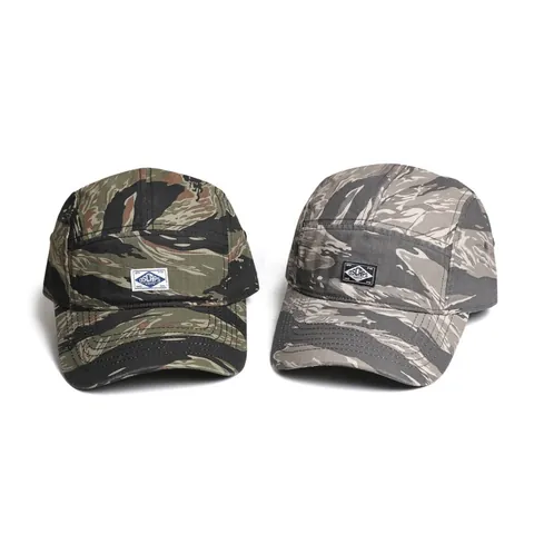Gorra de Béisbol de 5 Paneles de Camuflaje Vintage Algodón Ripstop Ala Corta Sombrero de Sol para Exterior Unisex