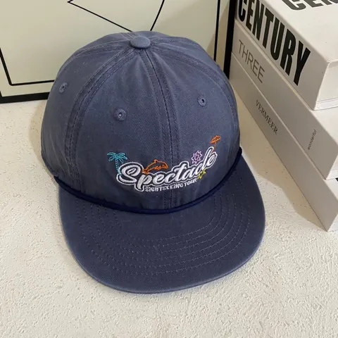 Cappellino da Baseball in Cotone con Ricamo Coreano Vintage per Uomo Donna Spiaggia Estiva Parasole Regolabile Cappello con Lettere