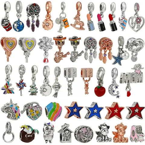 Cartoon Crystal Unicorn Enamel Charms For DIY Bracelet Necklace Making Fashion Jewelry Beads Accessories Women Girls Gift
