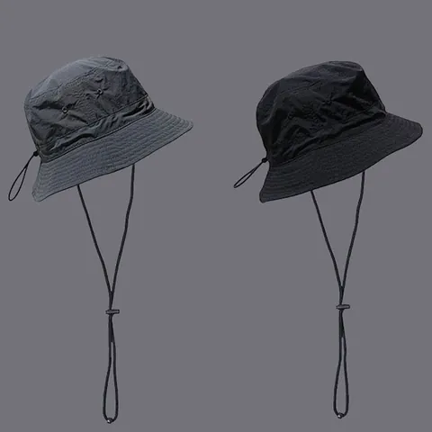 Quick Dry Polyester Bucket Hat For Men Women Adjustable Drawstring Sun Protection Packable Fishing Hat Outdoor Summer Travel Hat