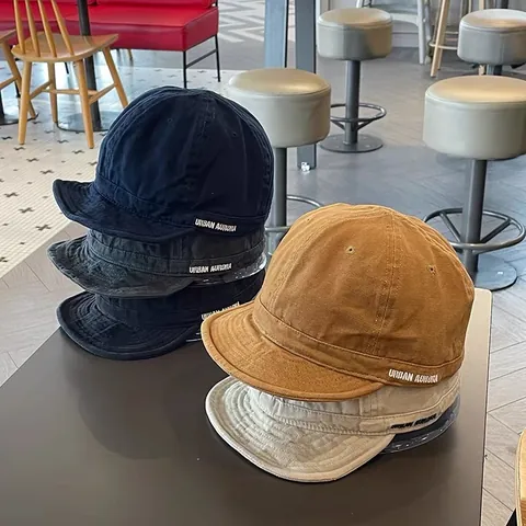 Vintage Gewaschene Baumwolle Kurze Krempe Baseballkappe Für Damen Herren Retro Segeltuch Docker Hut Verstellbar Streetwear
