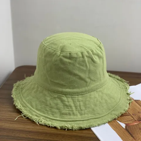 Vintage Πλυμένο Καπέλο Bucket Για Γυναίκες Με Ξέφτια Μονόχρωμο Casual Καλοκαιρινό Καπέλο Ήλιου Με Φαρδύ Γείσο Βαμβακερό Παραλία Ταξίδι