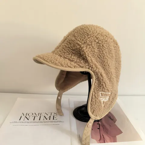 Winter Lammswolle Aviator Hut Für Damen Herren Warm Winddicht Uschanka Mit Ohrenklappen Verstellbar Sherpa Fleece Pilotenkappe
